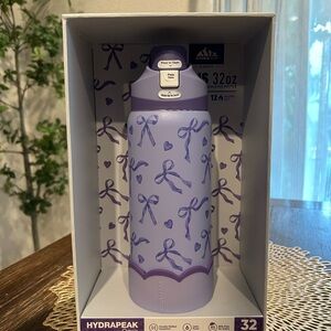 Hydrapeak Purple Bow Water Bottle